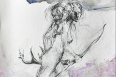 2020-crabbe-diane-et-son-trophée-01-65X50-mine-de-plomb-papier