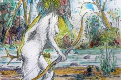 2020-crabbe-le-trophée-de-diane-21X30-aquarelle